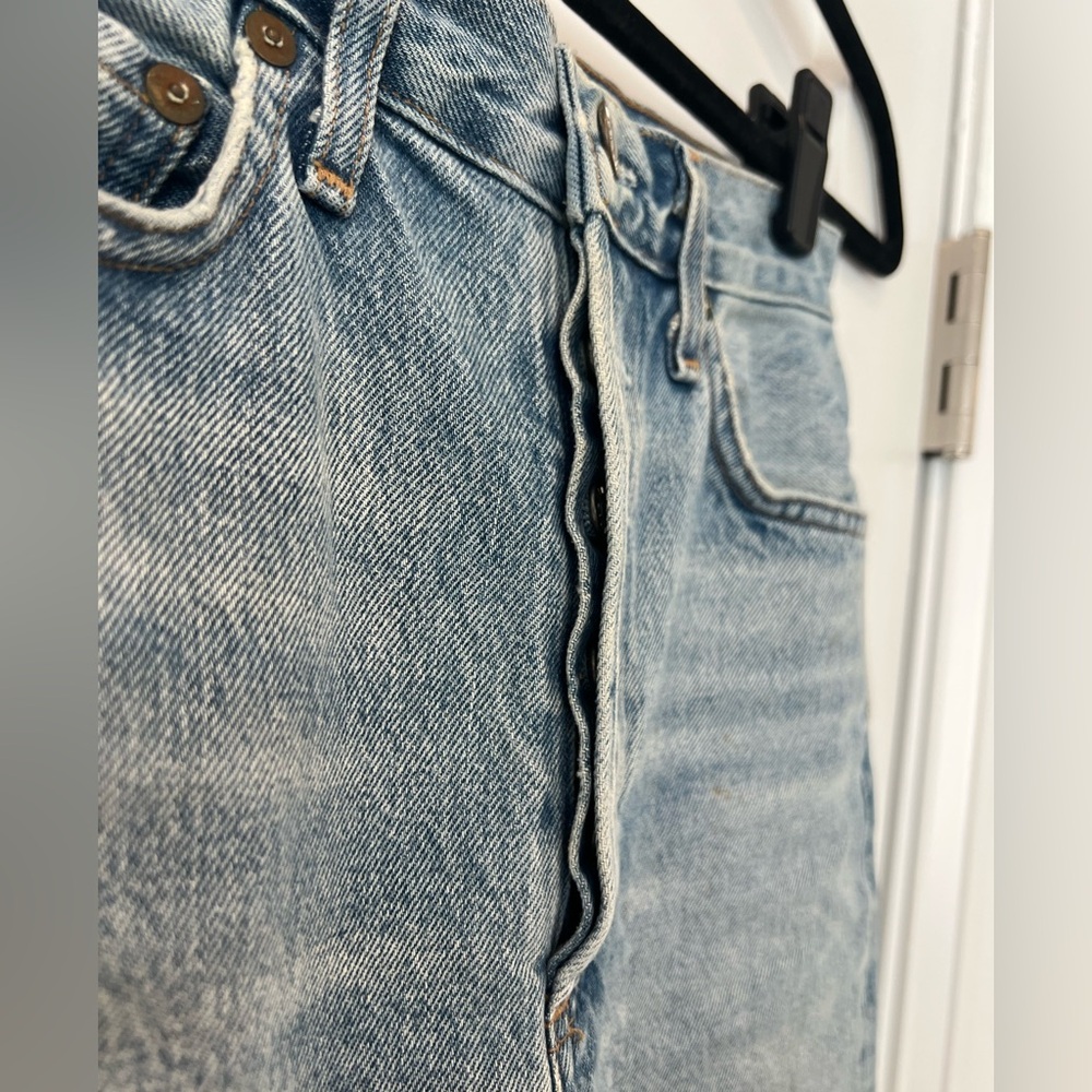 Agolde Riley High Rise Straight Cropped Jeans - Picture 2 of 6